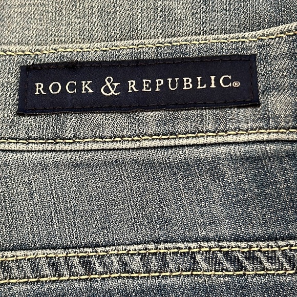 Rock & Republic Kendall Straight Distressed Stretch w/ no Holes sz.14 - Picture 10 of 10